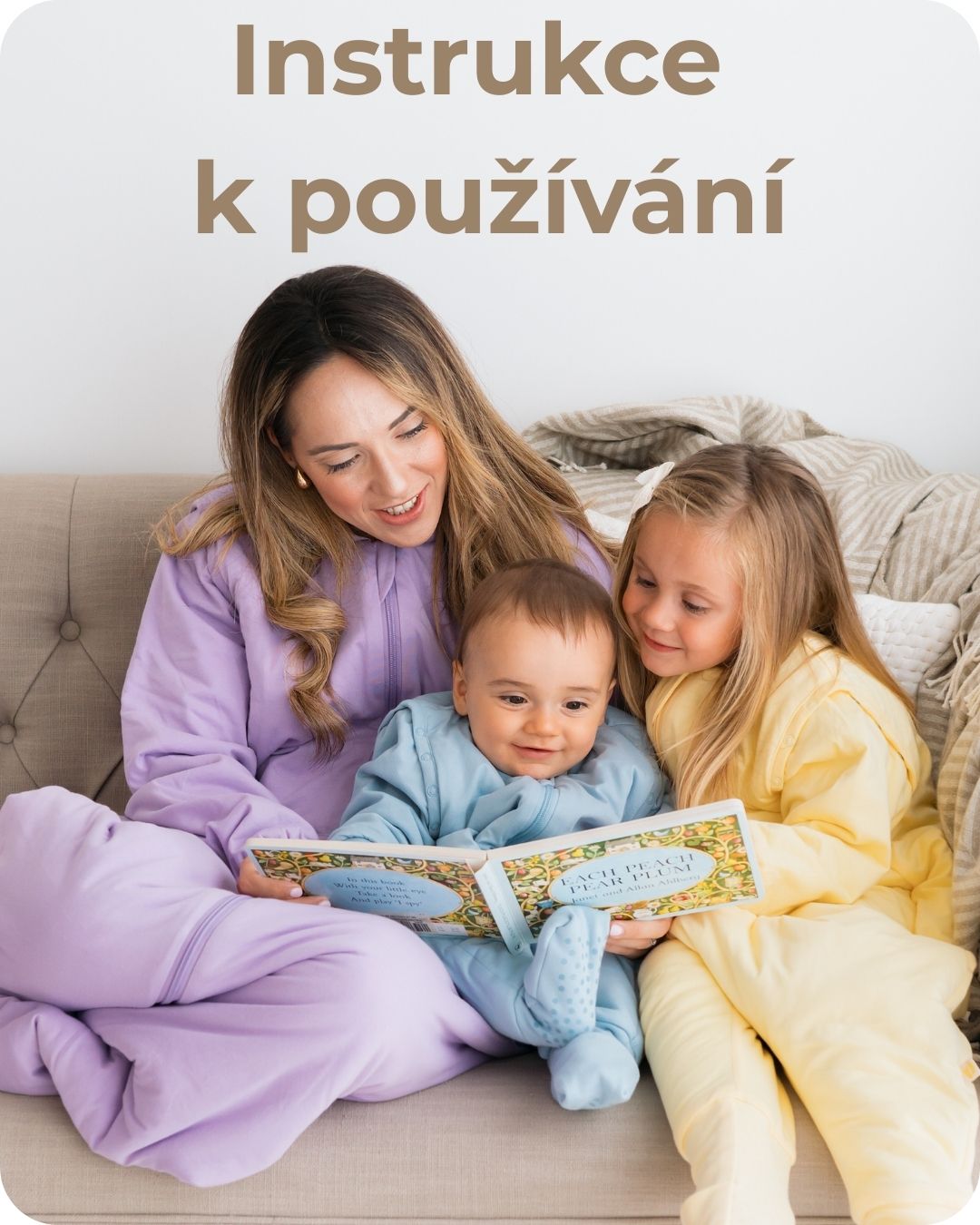 Instrukce k používání dětského spacího pytle — praní, údržba, bezpečnost — kliknutím přejdete na detail