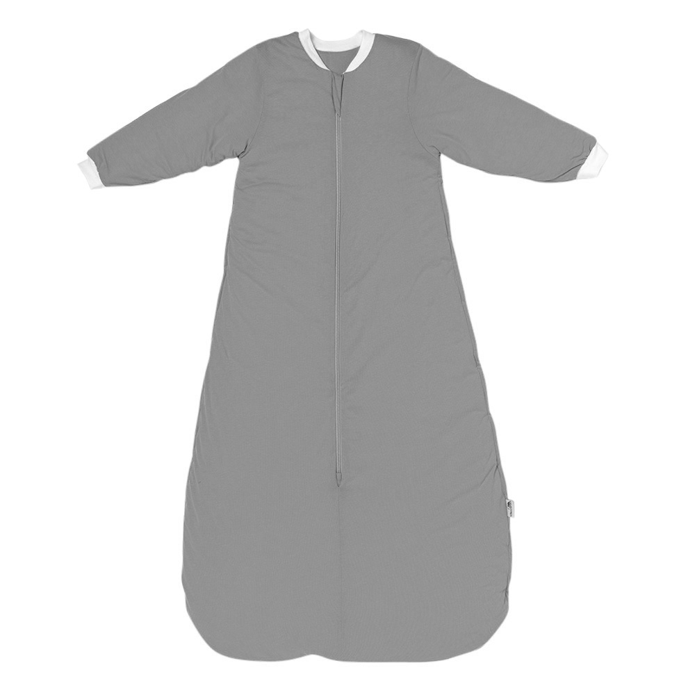 Šedý ZIMNÍ dětský spací pytel S RUKÁVY 3-6let, 130cm