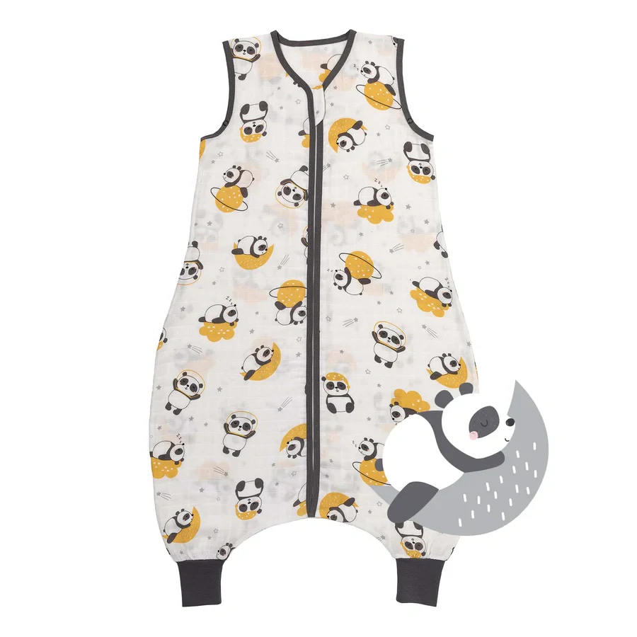 Panda MUŠELÍNOVÝ 0.5Tog EXTRA TENKÝ LETNÍ spací pytel s nohavičkami 90cm