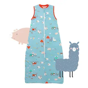 ORGANICKÁ BAVLNA Červený LETNÍ dětský spací pytel 150cm, 6-10 let