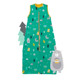 ORGANICKÁ BAVLNA Zelený LETNÍ dětský spací pytel 150cm, 6-10 let