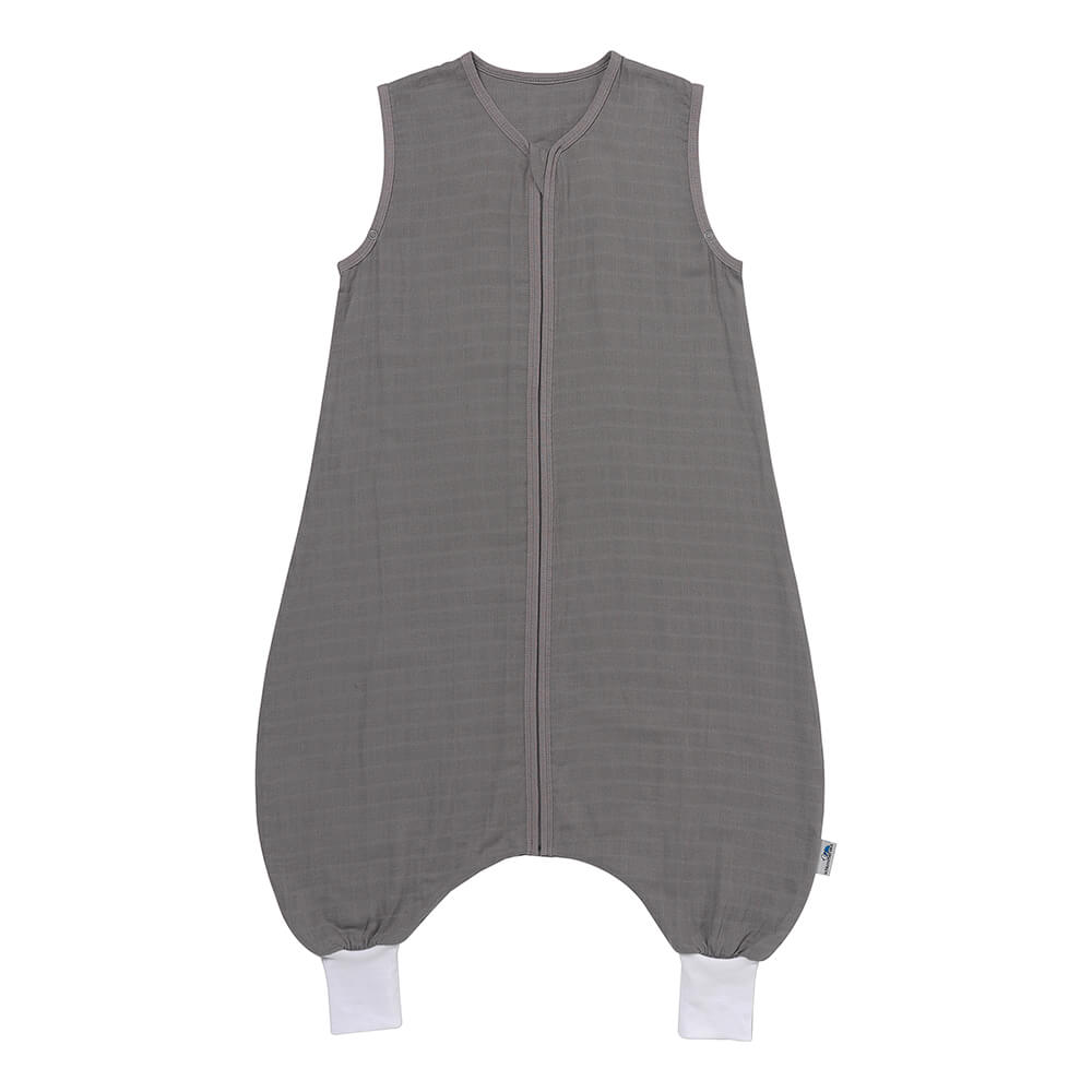 Šedý MUŠELÍNOVÝ 0.5Tog EXTRA TENKÝ LETNÍ spací pytel s nohavičkami 130cm