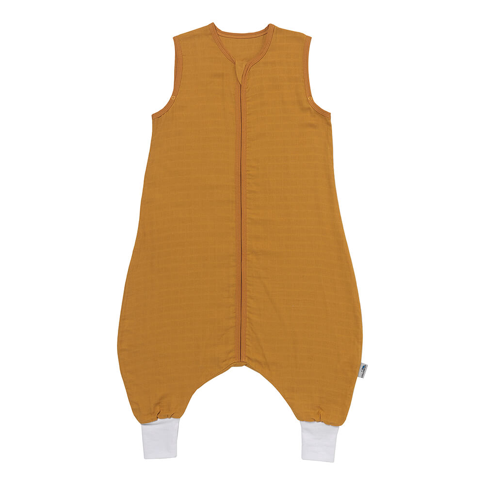 Žlutý MUŠELÍNOVÝ 0.5Tog EXTRA TENKÝ LETNÍ spací pytel s nohavičkami 130cm