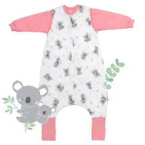 Koala CELOROČNÍ PROTISKLUZOVÝ spací pytel s nohavičkami a s ODEPÍNACÍMI RUKÁVY 90cm