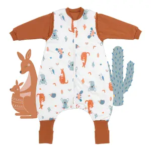 Hlavou vzhůru ZIMNÍ PROTISKLUZOVÝ spací pytel s nohavičkami a s ODEPÍNACÍMI RUKÁVY 60cm