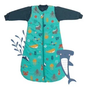 Mořský svět CELOROČNÍ dětský spací pytel s ODEPÍNACÍMI rukávy 6-18měsíců, 90cm