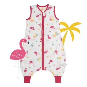 Plameňáci MUŠELÍNOVÝ 0.5Tog EXTRA TENKÝ LETNÍ spací pytel s nohavičkami 90cm