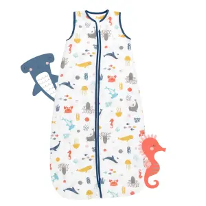 Mořský svět MUŠELÍNOVÝ EXTRA TENKÝ LETNÍ dětský spací pytel 3-6 let, 130cm