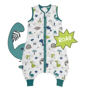 Dinosauři MUŠELÍNOVÝ 0.5Tog EXTRA TENKÝ LETNÍ spací pytel s nohavičkami 130cm