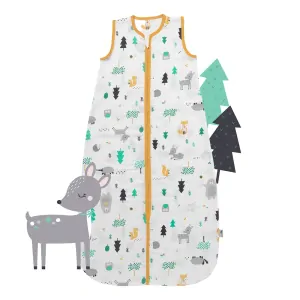 Zelený MUŠELÍNOVÝ EXTRA TENKÝ LETNÍ dětský spací pytel 6-10 let, 150cm