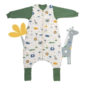 Džungle ZIMNÍ PROTISKLUZOVÝ spací pytel s nohavičkami a s ODEPÍNACÍMI RUKÁVY 100cm