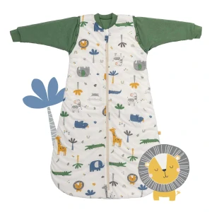 Džungle CELOROČNÍ dětský spací pytel s ODEPÍNACÍMI rukávy 6-18měsíců, 90cm