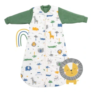 Džungle ZIMNÍ dětský spací pytel S RUKÁVY 0-6 měsíců, 70cm