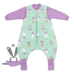 Balerína CELOROČNÍ PROTISKLUZOVÝ spací pytel s nohavičkami a s ODEPÍNACÍMI RUKÁVY 70cm