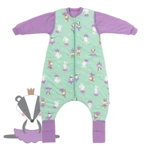 Balerína CELOROČNÍ PROTISKLUZOVÝ spací pytel s nohavičkami a s ODEPÍNACÍMI RUKÁVY 90cm