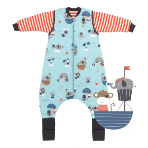 Piráti LETNÍ spací pytel s nohavičkami a ODEPÍNACÍMI RUKÁVY 130cm