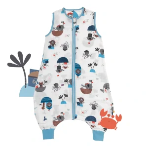 Piráti MUŠELÍNOVÝ 0.5Tog EXTRA TENKÝ LETNÍ spací pytel s nohavičkami 110cm