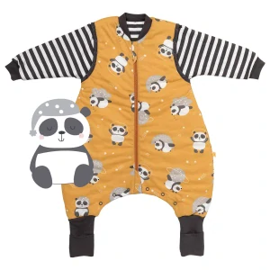 Panda CELOROČNÍ PROTISKLUZOVÝ spací pytel s nohavičkami a s ODEPÍNACÍMI RUKÁVY 80cm | Slumbersac