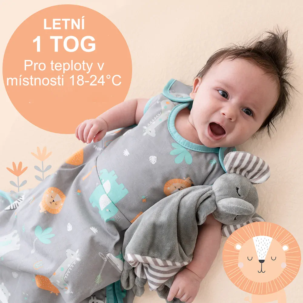 Safari LETNÍ dětský spací pytel 0-6 měsíců, 70cm