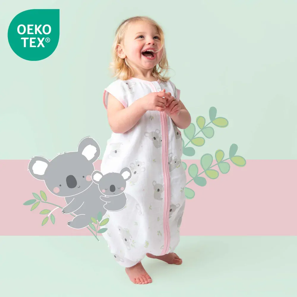 Koala MUŠELÍNOVÝ 0.5Tog EXTRA TENKÝ LETNÍ spací pytel s nohavičkami 100cm