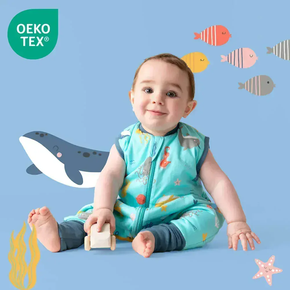 Mořský svět LETNÍ PROTISKLUZOVÝ spací pytel s nohavičkami 70cm