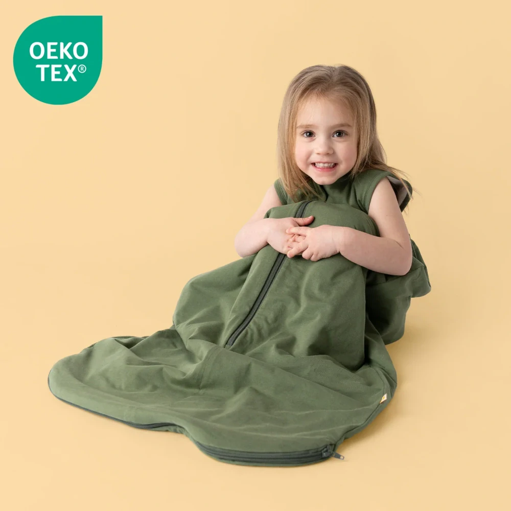 Olivový LETNÍ dětský spací pytel 12-36 měsíců, 110cm