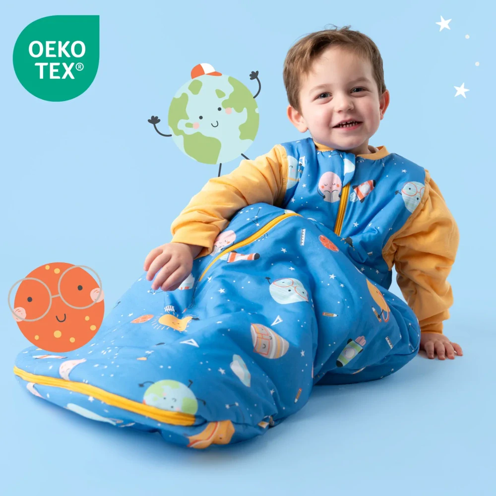 Vesmír LETNÍ dětský spací s ODEPÍNACÍMI RUKÁVY 6-10 let, 150cm