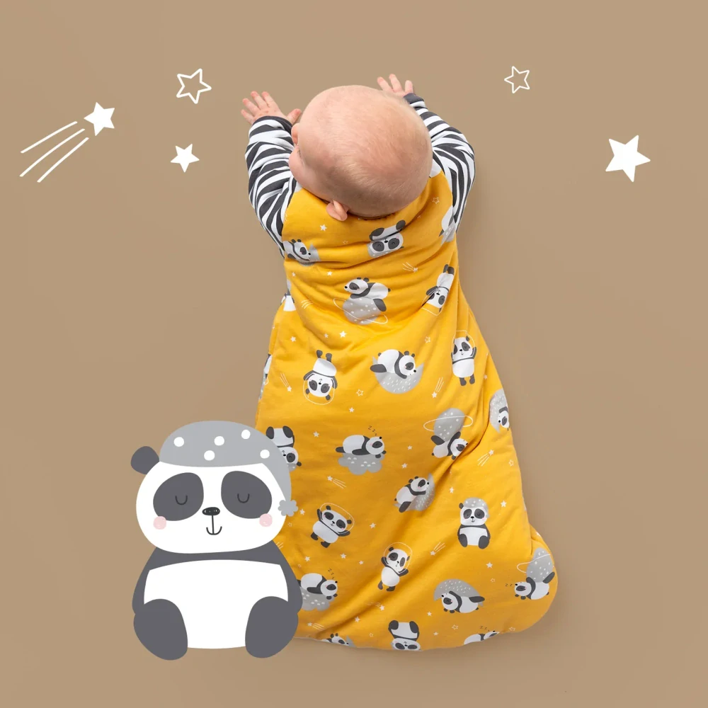 Panda ZIMNÍ dětský spací pytel S RUKÁVY, 6-18měsíců, 90cm