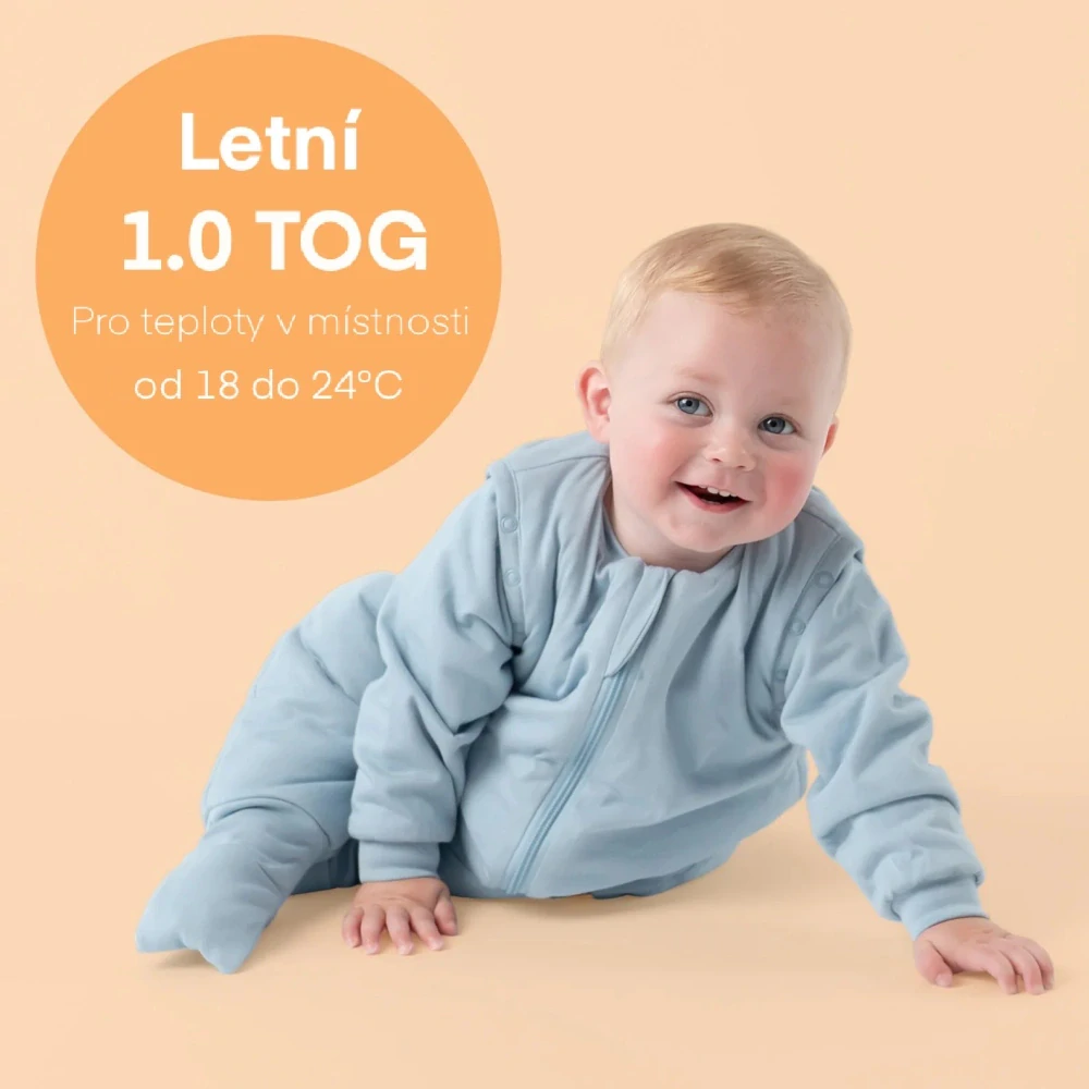 Ledovcový LETNÍ PROTISKLUZOVÝ spací pytel s nohavičkami a ODEPÍNACÍMI RUKÁVY 60cm