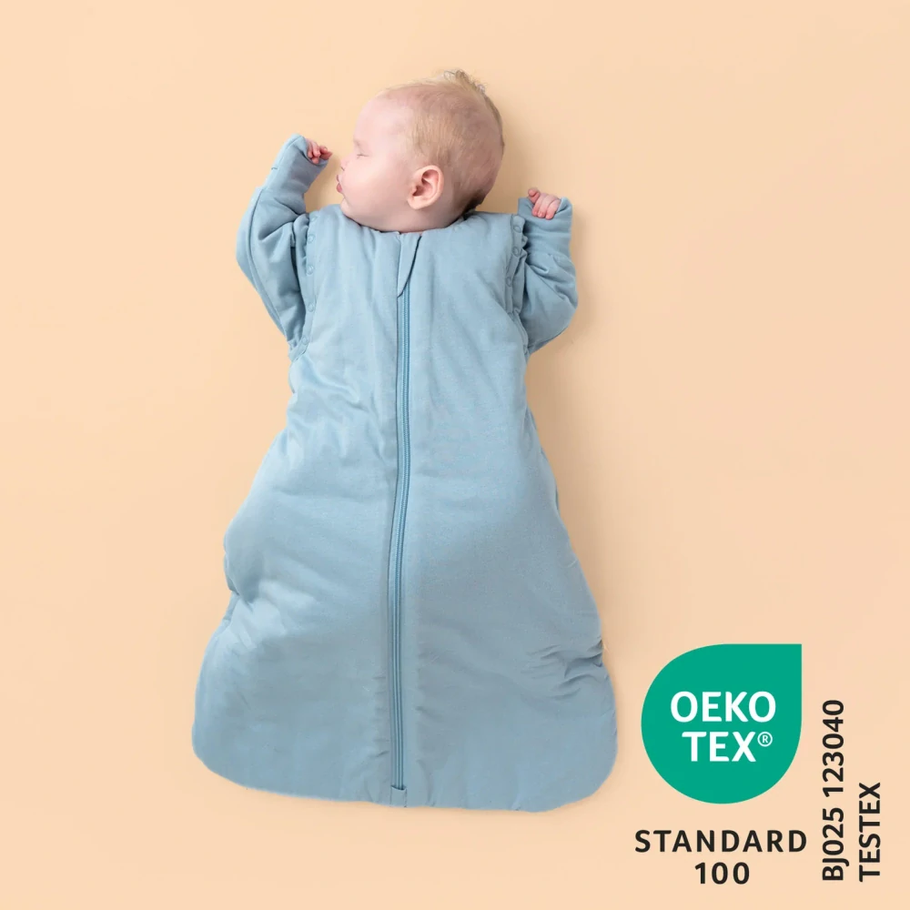 Ledovcový LETNÍ dětský spací pytel s ODEPÍNACÍMI RUKÁVY 0-6 měsíců, 70cm