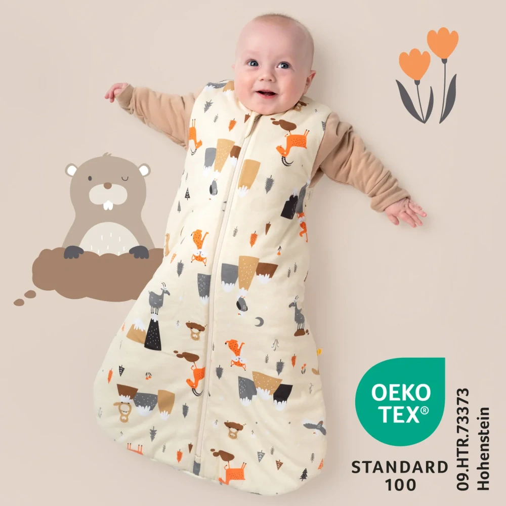 Hory ZIMNÍ dětský spací pytel S RUKÁVY, 6-18měsíců, 90cm