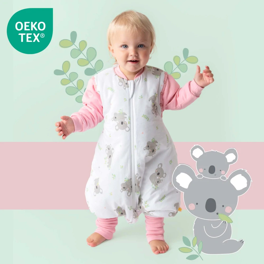 Koala LETNÍ PROTISKLUZOVÝ spací pytel s nohavičkami a ODEPÍNACÍMI RUKÁVY 60cm