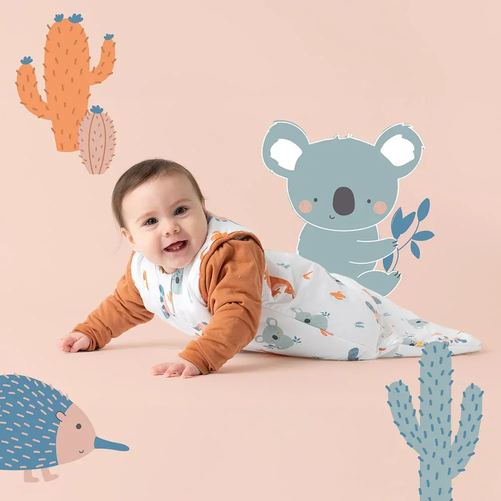 Hlavou vzhůru CELOROČNÍ dětský spací pytel s ODEPÍNACÍMI rukávy 6-18měsíců, 90cm