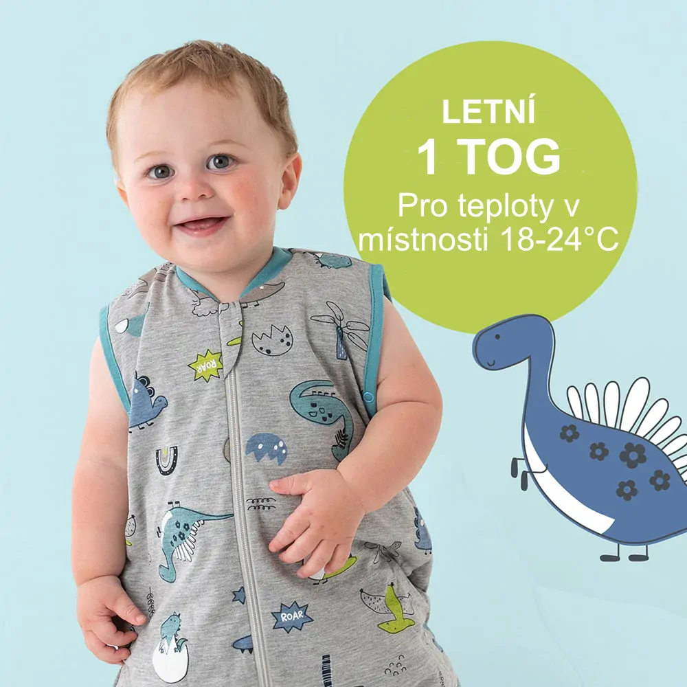 MODAL - Dinosauři LETNÍ dětský spací pytel 3-6let,130cm