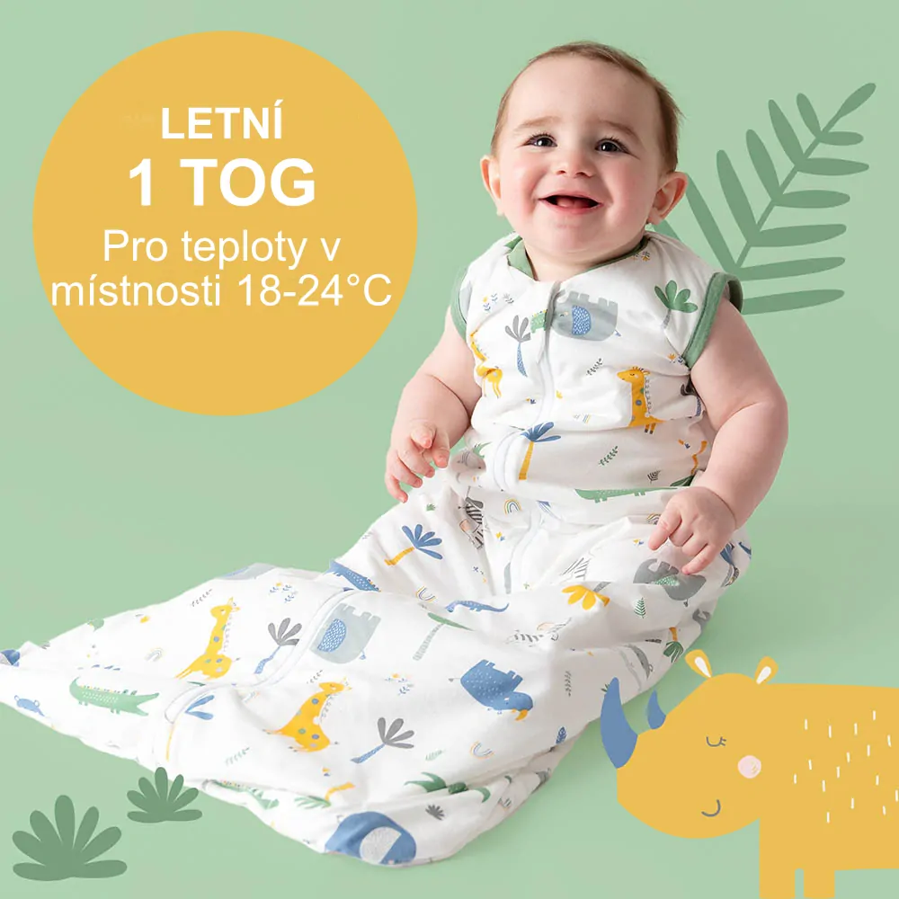 Džungle LETNÍ dětský spací pytel 6-10 let, 150cm