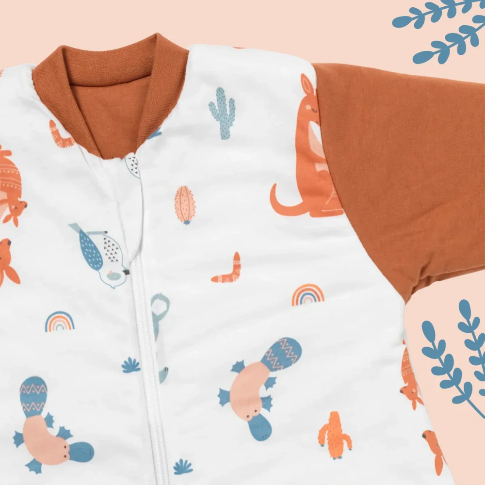 Hlavou vzhůru ZIMNÍ dětský spací pytel S RUKÁVY 3-6let, 130cm