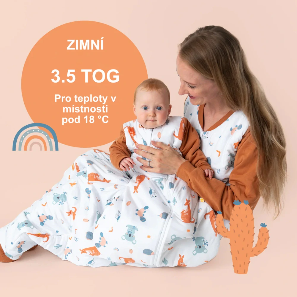 Hlavou vzhůru ZIMNÍ dětský spací pytel S RUKÁVY 6-10let, 150cm