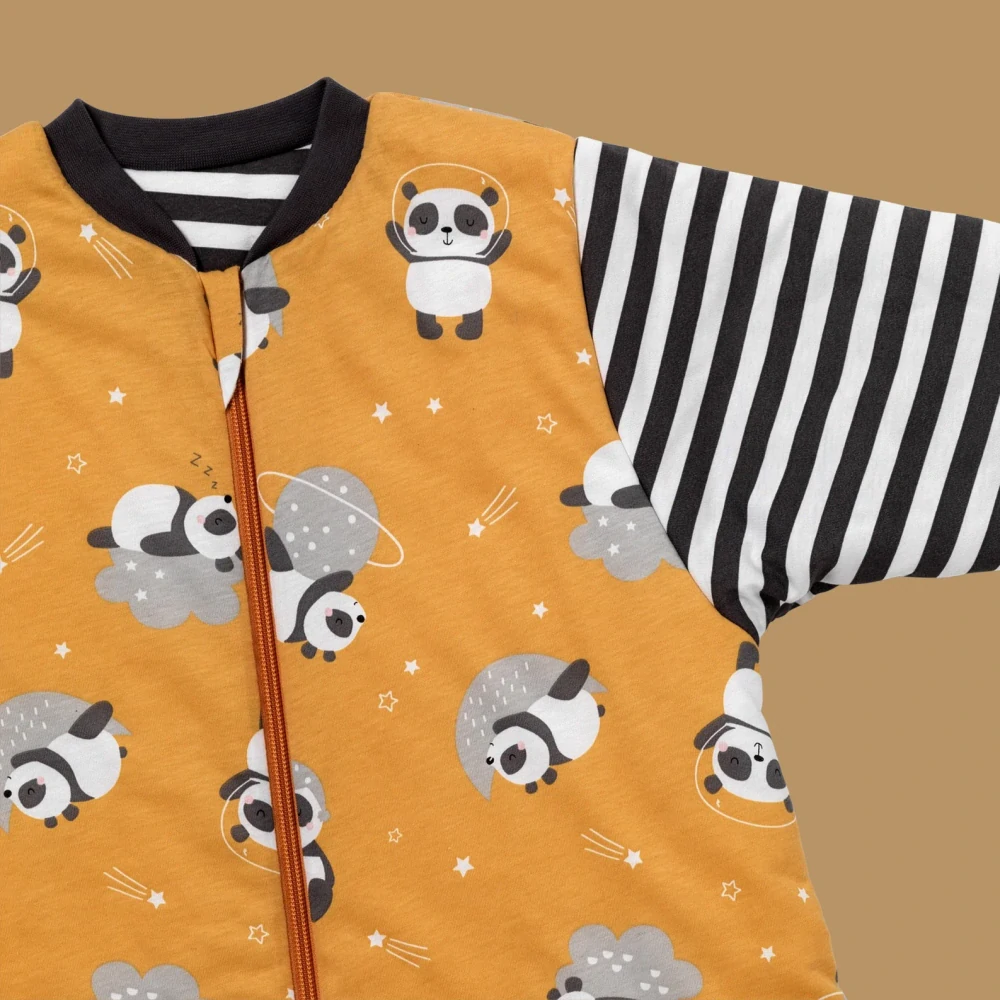 Panda ZIMNÍ dětský spací pytel S RUKÁVY 3-6let, 130cm