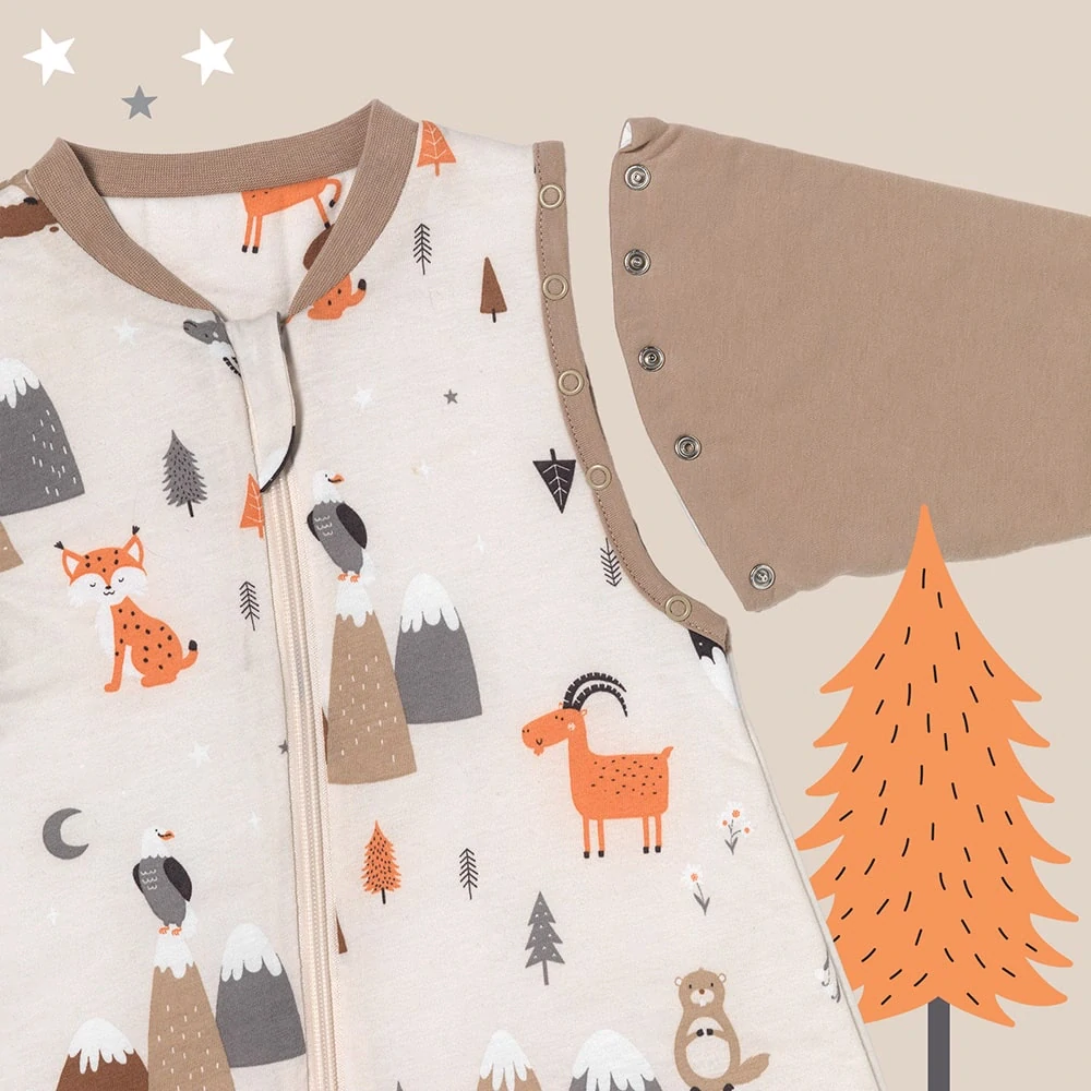 Hory ZIMNÍ PROTISKLUZOVÝ spací pytel s nohavičkami a s ODEPÍNACÍMI RUKÁVY 90cm