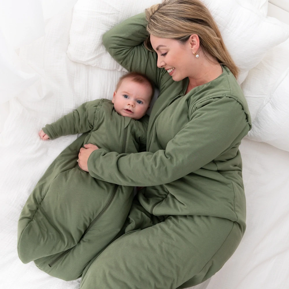 Olivový LETNÍ spací pytel s KAPSAMI, nohavičkami a odepínacími rukávy, vel.S