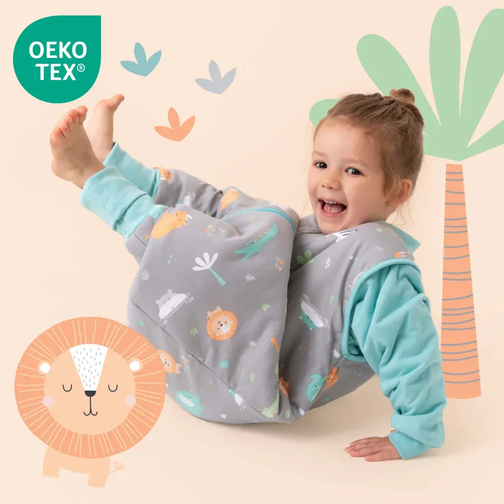 Safari ZIMNÍ PROTISKLUZOVÝ spací pytel s nohavičkami a s ODEPÍNACÍMI RUKÁVY 90cm