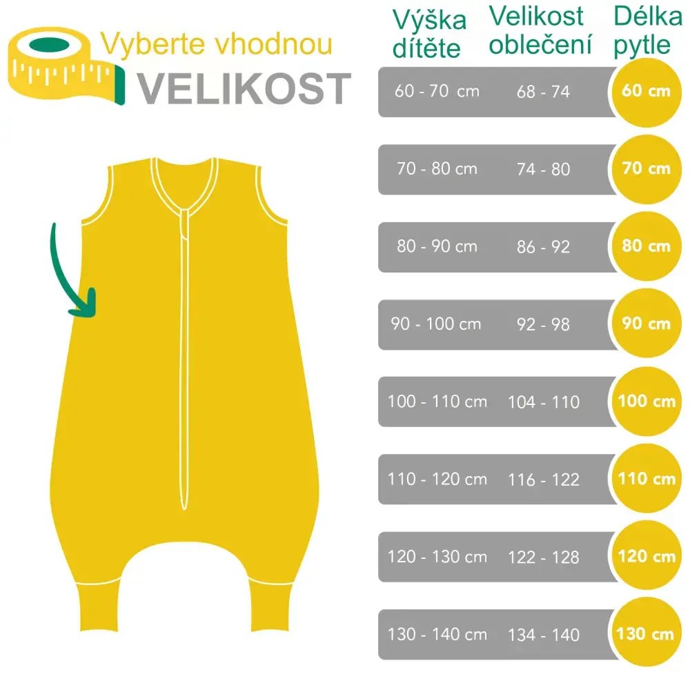 Koala ZIMNÍ PROTISKLUZOVÝ spací pytel s nohavičkami a s ODEPÍNACÍMI RUKÁVY 110cm | Slumbersac